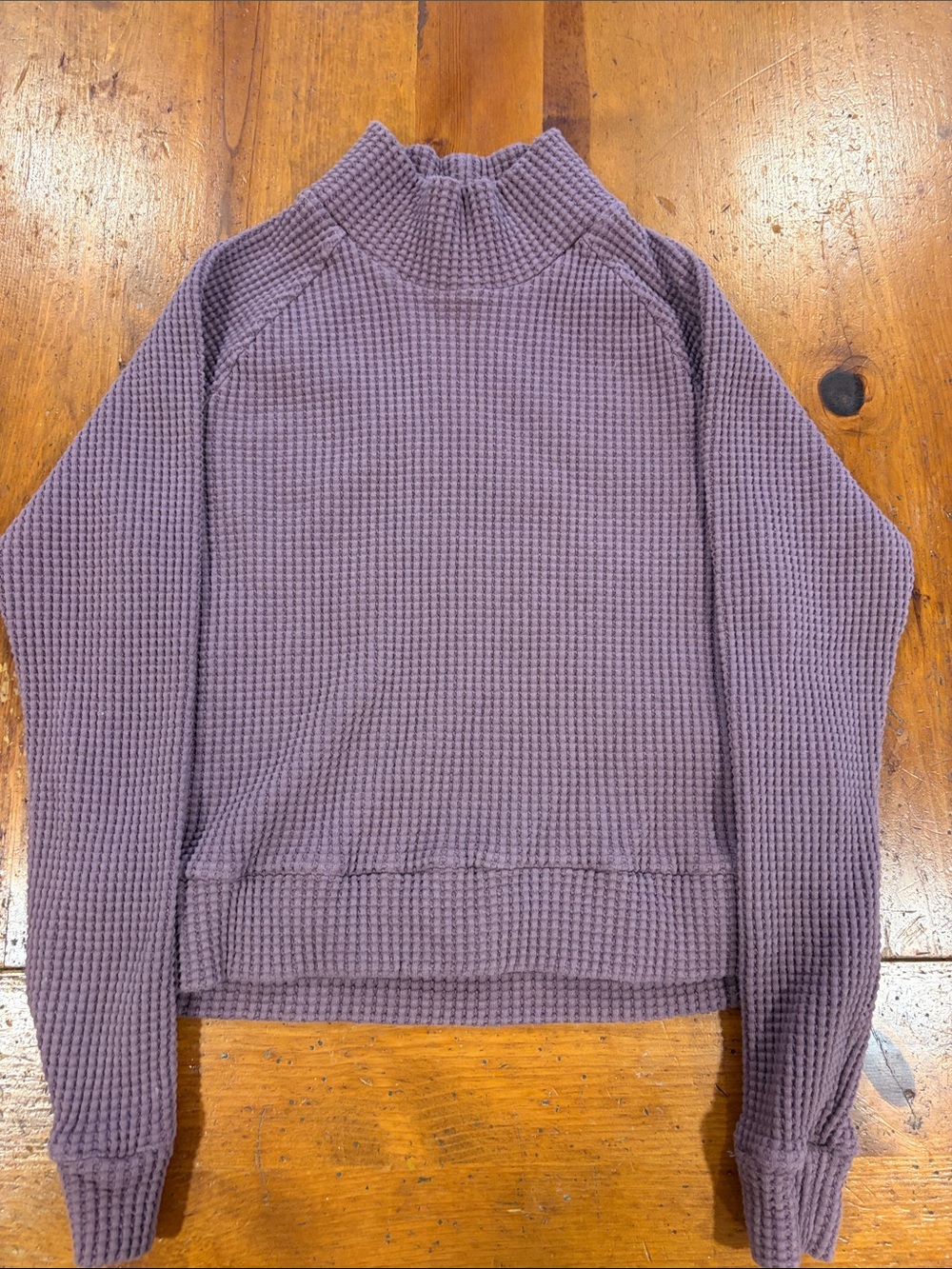 The North Face Women's Waffle-Knit Turtleneck Sweater - Lavender Purple